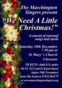 Poster for Christmas concert 2022